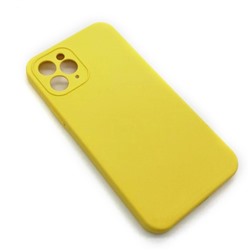 Чехол iPhone 11 Pro Silicone Case (Full Camera/No Logo) №09 Блестящий Желтый