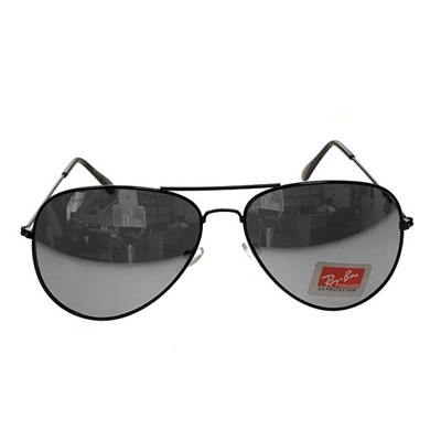 Стильные очки-капельки унисекс Black в чёрной оправе с прозрачно-чёрными линзами.