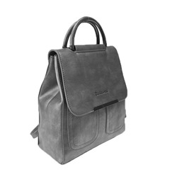 Креативный сумка-рюкзак Dan_Wein из эко-кожи серебристого цвета.