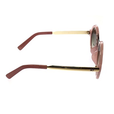 Стильные женские очки Omnia вайфареры с круглыми линзами и оправой пудрового цвета.
