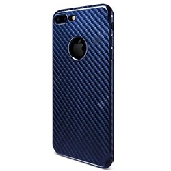 Чехол Hoco Delicate shadow series для iPhone 7 Plus/ 8 Plus силиконовый, под карбон, синий