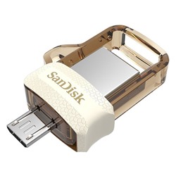 Флеш-накопитель USB 3.0 32 Gb SanDisk  Ultra Android Dual Drive  OTG  белый/золото