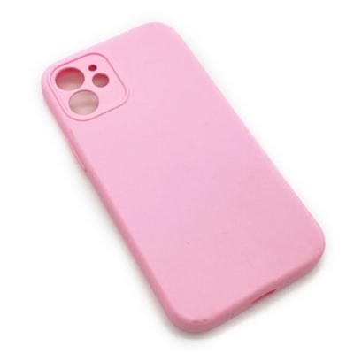 Чехол iPhone 12 Mini Silicone Case (Full Camera/No Logo) №07 Розовый