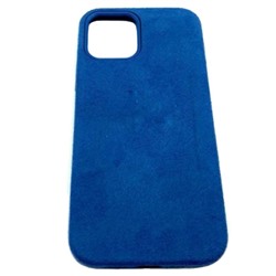 Чехол iPhone 12/12 Pro (6.1) Alcantara Case (без MagSafe) в упаковке Синий