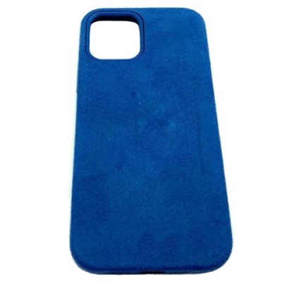 Чехол iPhone 12/12 Pro (6.1) Alcantara Case (без MagSafe) в упаковке Синий