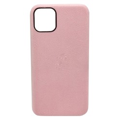 Чехол iPhone 11 Pro Alcantara Case в упаковке Розовый