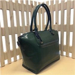 Трендовая сумка Asamblea из гладкой натуральной кожи цвета темно-зеленый опал.