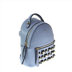Стильный женский рюкзак Fensi_France из натуральной кожи голубого цвета.