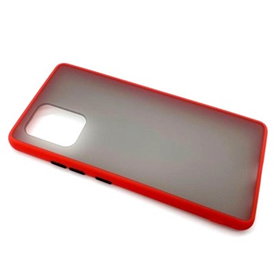 Чехол Samsung A91/S10 Lite (2020) Противоударный Матовый Красный