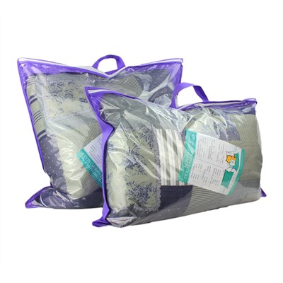 Подушка в сумке файбер серые цветы арт.lmps-42