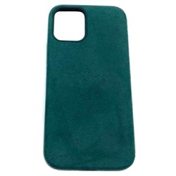 Чехол iPhone 12 Mini (5.4) Alcantara Case (без MagSafe) в упаковке Зеленый