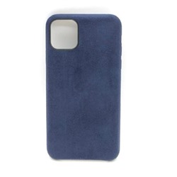 Чехол iPhone 11 Pro Alcantara Case в упаковке Темно-Синий