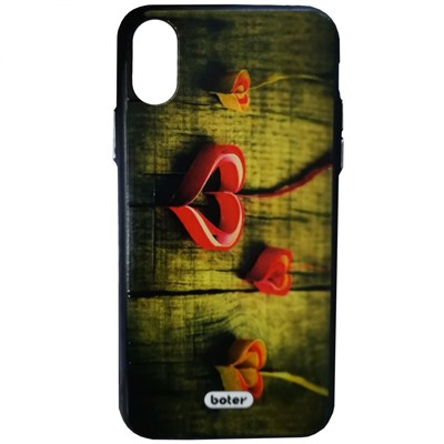 Чехол-накладка для iPhone X Boter Сердечки