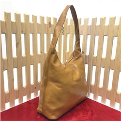 Стильная женская сумочка Lestor_Lost из натуральной кожи песочного цвета.