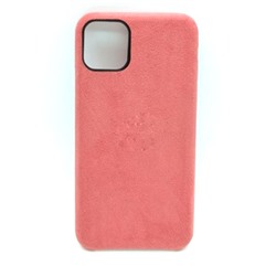 Чехол iPhone 11 Pro Max Alcantara Case в упаковке Красная Ягода