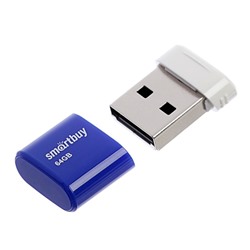 Флеш-накопитель USB 64GB Smart Buy Lara синий