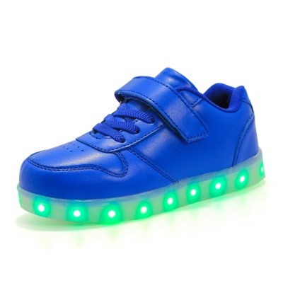 Светящиеся LED кроссовки для мальчика 518blue