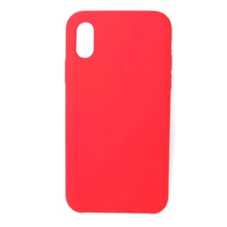 Чехол iPhone X Silicone Case без логотипа и покрытием Soft touch (014) красный