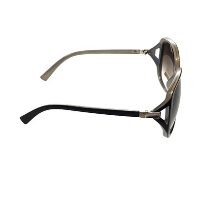 Стильные женские очки оверсайз Santara чёрного цвета с кофейными линзами.
