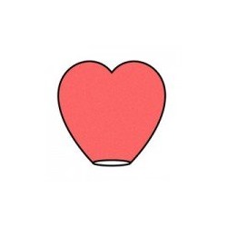 Красный фонарик в форме сердца (большой) 1 шт