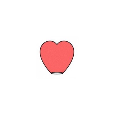 Красный фонарик в форме сердца (большой) 1 шт
