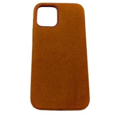 Чехол iPhone 12 Mini (5.4) Alcantara Case (без MagSafe) в упаковке Коричневый