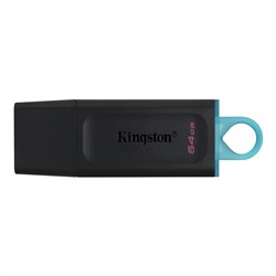 Флеш-накопитель USB 3.2 64GB Kingston DataTravele Exodia чёрный/бирюзовый