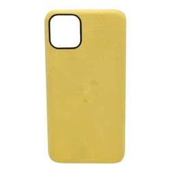 Чехол iPhone 11 Pro Alcantara Case в упаковке Желтый