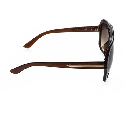Стильные женские очки оверсайз Leksa в шоколадной оправе с затемнёнными линзами кофейного цвета.