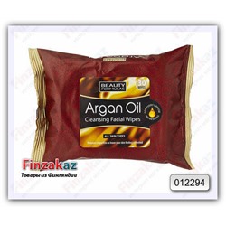 Очищающие салфетки Beauty formulas argan oil  30 шт