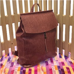 Сумка-рюкзак Amina формата А4 из эко-кожи  пудрового цвета.