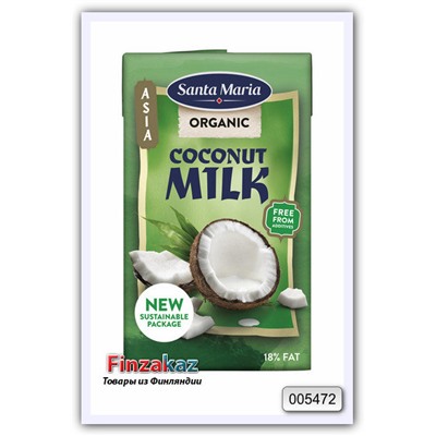 Органическое кокосовое молоко Santa Maria Asia Coconut Milk Organic 250 мл