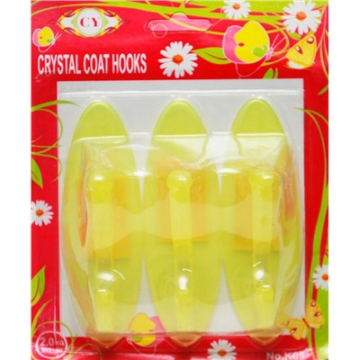 Крючки на липучке Cristal coat hooks (уп.- 3шт.)