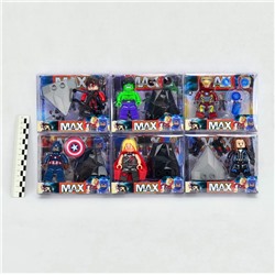 Конструктор -DIY Super Heroes Max большая фигурка 6видов (№2017-46) 12шт в коробке