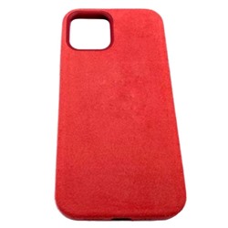 Чехол iPhone 12/12 Pro (6.1) Alcantara Case (без MagSafe) в упаковке Красная Ягода