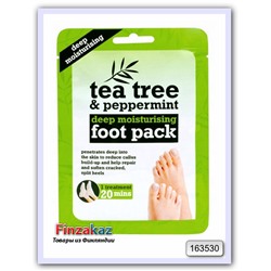 Маска-носочки для кожи ступней Xpel Tea Tree & Peppermint Deep Moisturising Foot Pack
