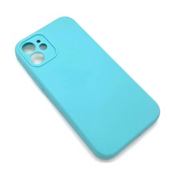 Чехол iPhone 12 Mini Silicone Case (Full Camera/No Logo) №03 Ледяное Синее Море