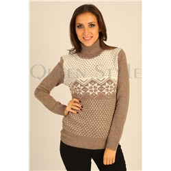 женский свитер со снежинками 51129