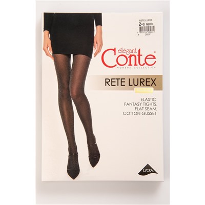 Conte Elegant, Женские сияющие колготки с имитацией мелкой сетки 40 Conte elegant