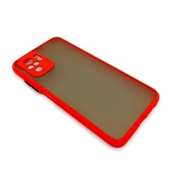 Чехол Xiaomi Redmi Note 10/Note 10S (2021) Противоударный Матовый Красный