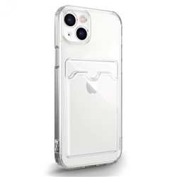 Чехол для iPhone 13 с отделением для карт Card Case прозрачный