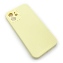 Чехол iPhone 12 Mini Silicone Case (Full Camera/No Logo) №24 Ароматный Крем