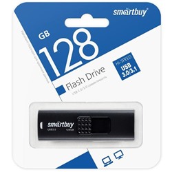 128GB накопитель  USB3.0 Smartbuy Fashion черный