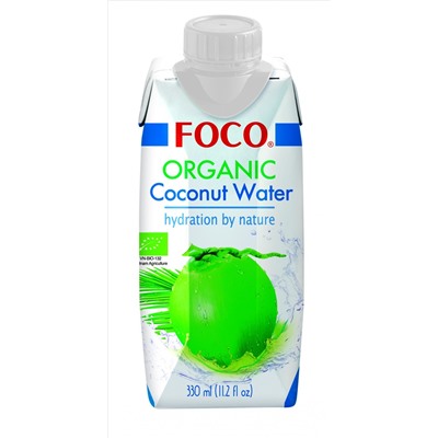 "FOCO" Органическая кокосовая вода "FOCO" 330 мл Tetra Pak( USDA organic)