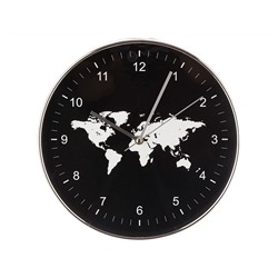 Часы настенные World map (черный)