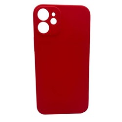 Чехол iPhone 12 Mini ( Full Camera) Силикон Матовый Красный