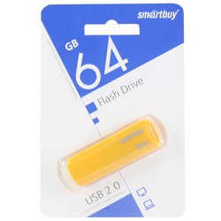 Флеш-накопитель USB 64GB Smart Buy Clue жёлтый