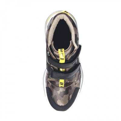 360/1-Н2-БП-01 (бежевый/черный) Ботинки ТОТТА оптом, нат. кожа, байка, размеры 32-36