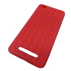 Чехол силиконовый Xiaomi Redmi 4A плетеный красный