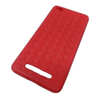 Чехол силиконовый Xiaomi Redmi 4A плетеный красный
